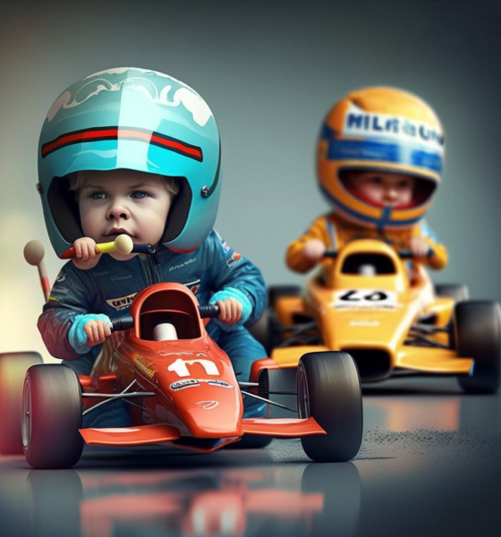 Babys Racing Go Carts